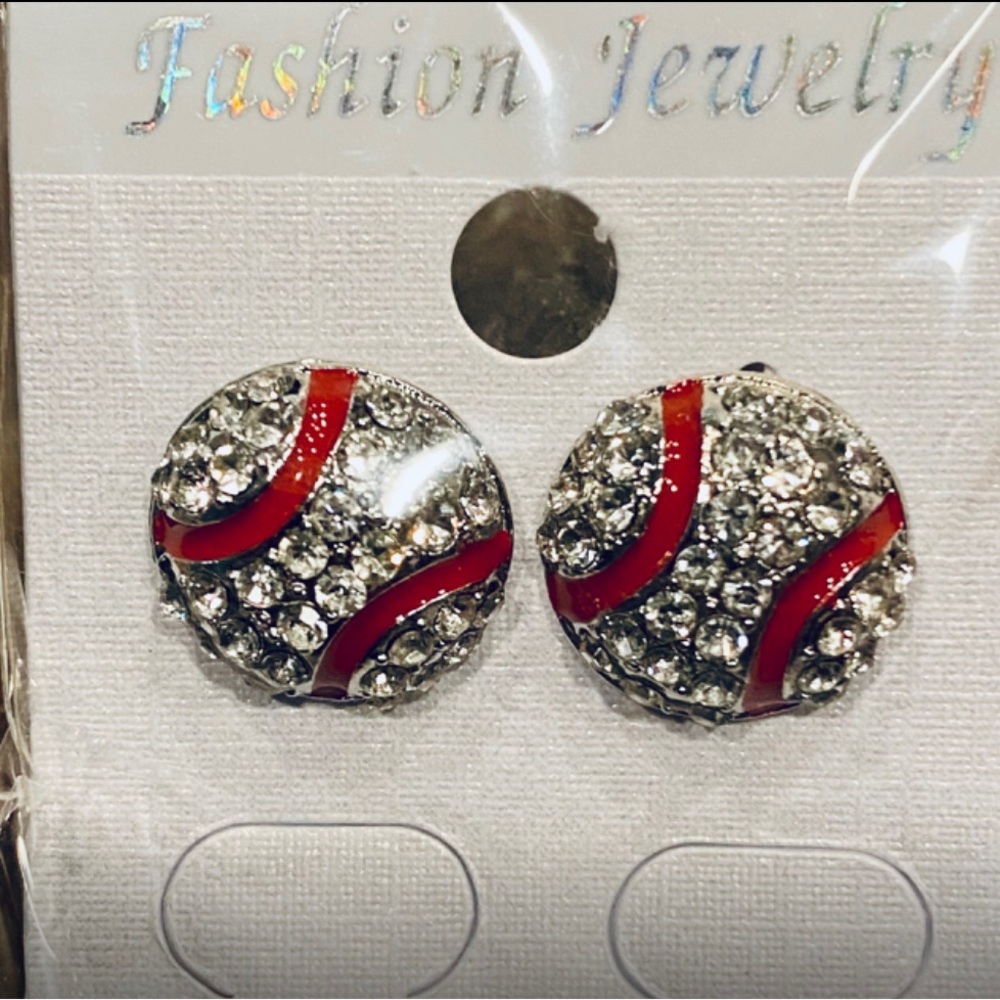 Baseball earrings